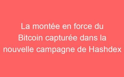 La montée en force du Bitcoin capturée dans la nouvelle campagne de Hashdex