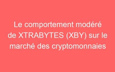 Le comportement modéré de XTRABYTES (XBY) sur le marché des cryptomonnaies