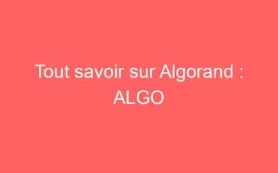 Tout savoir sur Algorand : ALGO