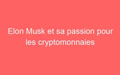 Elon Musk et sa passion pour les cryptomonnaies
