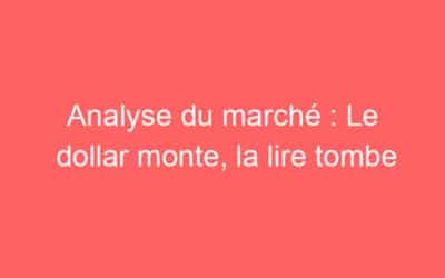 Analyse du marché : Le dollar monte, la lire tombe