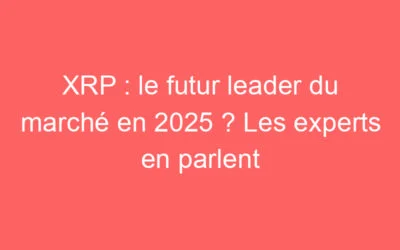 XRP : le futur leader du marché en 2025 ? Les experts en parlent