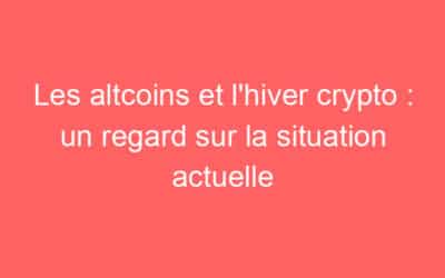 Les altcoins et l’hiver crypto : un regard sur la situation actuelle