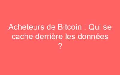 Acheteurs de Bitcoin : Qui se cache derrière les données ?