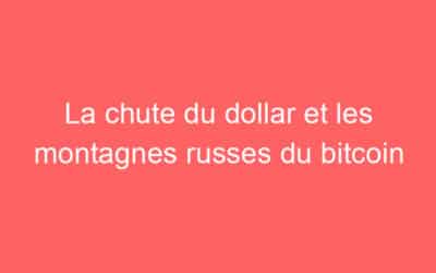 La chute du dollar et les montagnes russes du bitcoin
