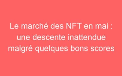 Le marché des NFT en mai : une descente inattendue malgré quelques bons scores